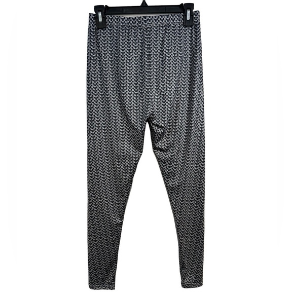 Chain Link Design Black and Gray Leggings Juniors Girls Size L ☀️ - Picture 7 of 14